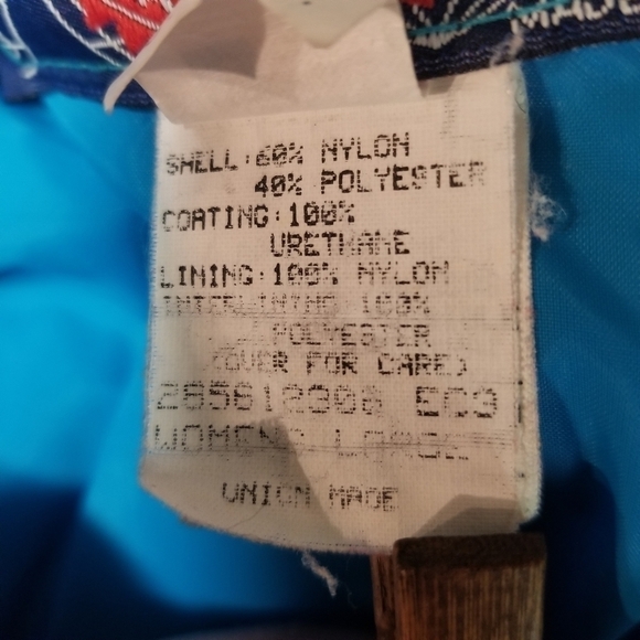 Vintage Polaris Snowmobile Puffer Jacket Thermoloft Abstract Map Print size L - Picture 10 of 10